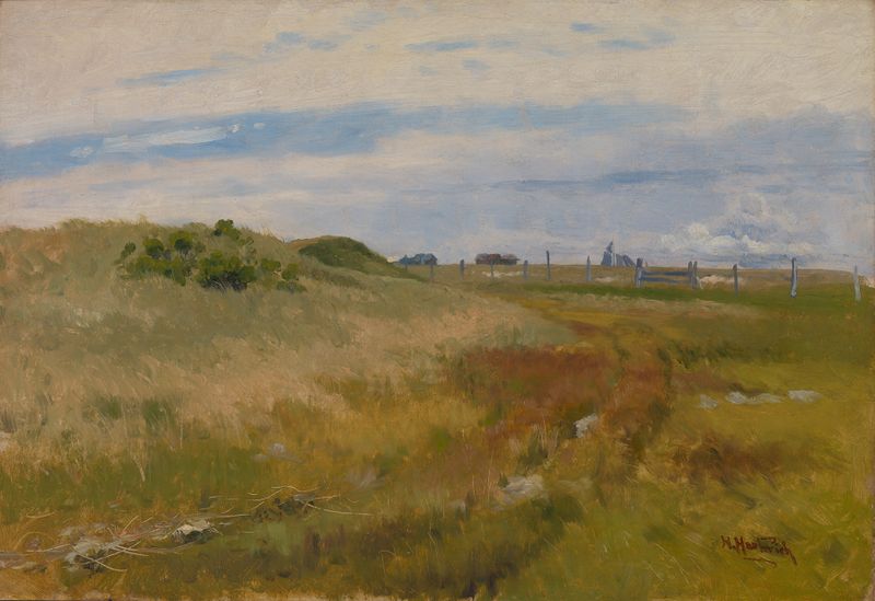 Cape Cod, Provincetown, Massachusetts by Herman Hartwich, oil on canvas depicting a serene landscape.