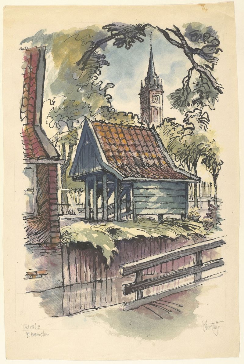 Travalje bij de Middenweg 171 te Middenbeemster, óleo sobre tela de Maarten Oortwijn