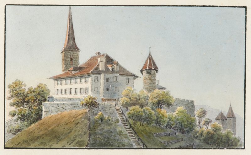 Paisaje con colores apagados que representan la vida y la mortalidad de Jakob Samuel Weibel