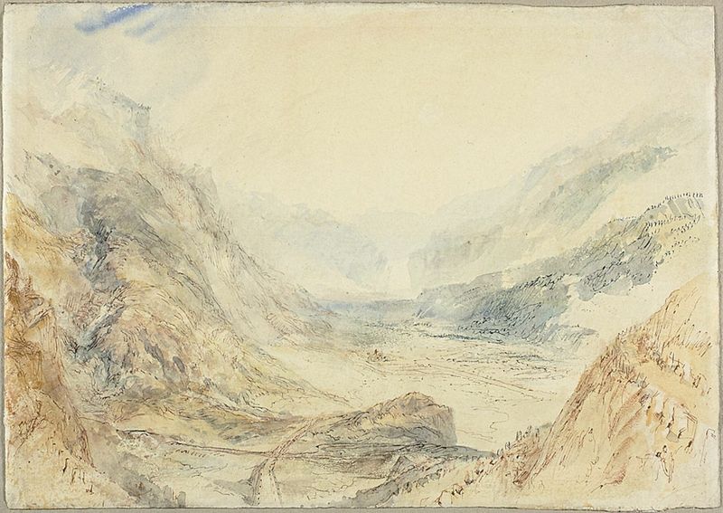 Vista en el paso de San Gotardo, Suiza, óleo sobre lienzo de Joseph Mallord William Turner