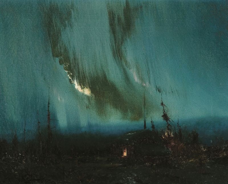 Paisagem de Anchorage, Alaska de Sydney Mortimer Laurence, óleo sobre tela