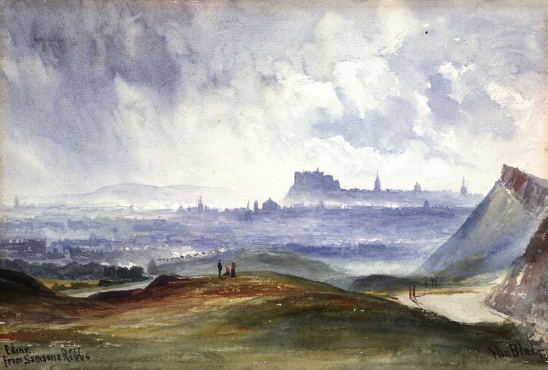 Landscape of Edinburgh from Samson’s Ribbs by John Blair, unknown medium