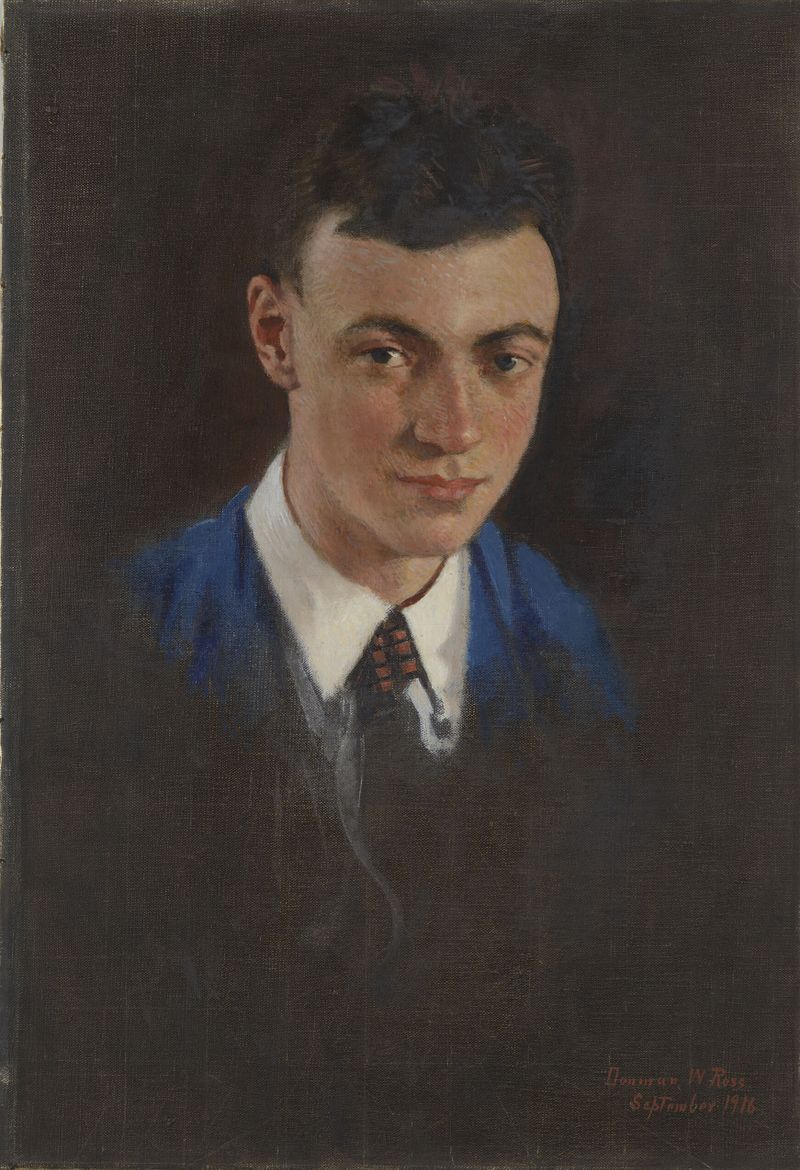 Retrato de Kenneth J. Conant, óleo sobre lienzo de Denman Waldo Ross