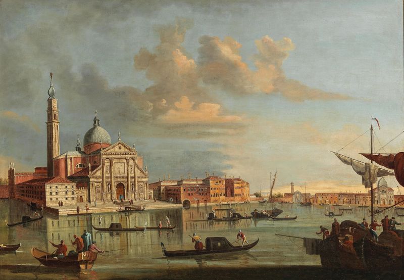 Rococo marine scene of the Bacino di San Marco by Francesco Tironi