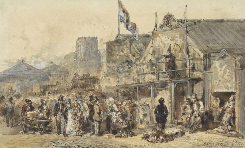 Kermis te Leeuwarden, oil on canvas by Herman Frederik Carel Ten Kate