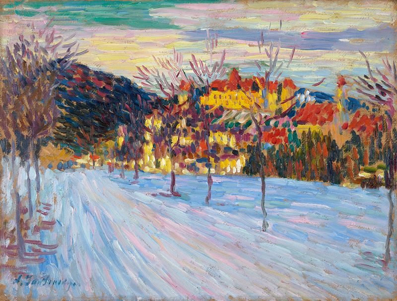 Figurative expressionism by Alexej von Jawlensky, oil painting Füssen featuring a vivid face.