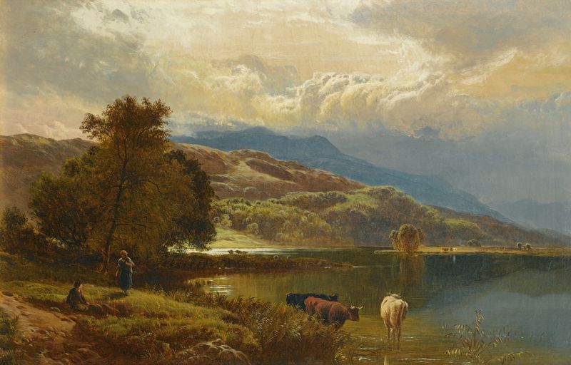 Landscape of The Glastyn Near Beddgelert, North Wales, oil painting by Sidney Richard Percy