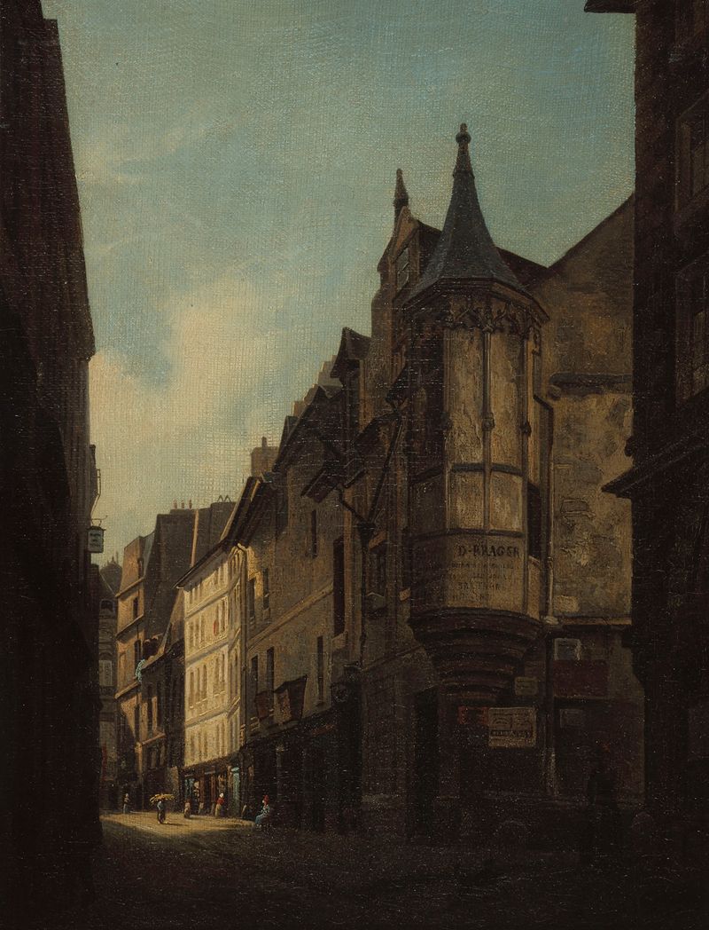 L’échauguette de l’hôtel de Schomberg de Lambert Nollé, óleo que representa una torre histórica.