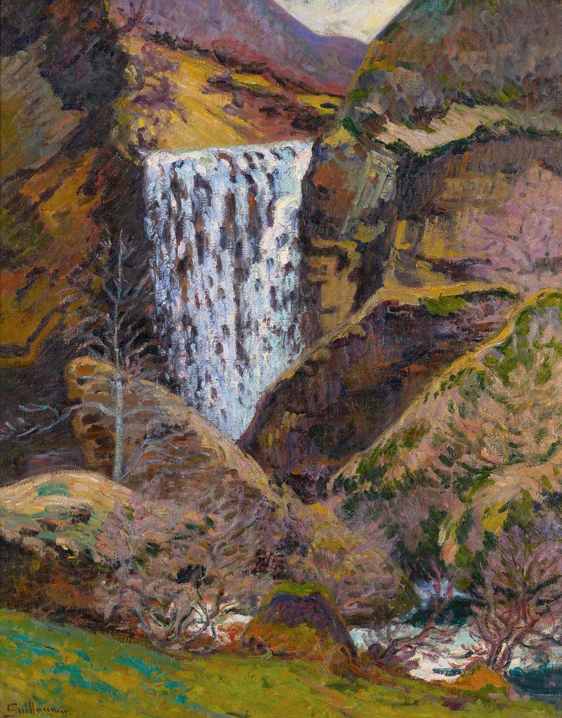 Paysage De La Creuse de Armand Guillaumin, pintura a óleo de uma paisagem vibrante.