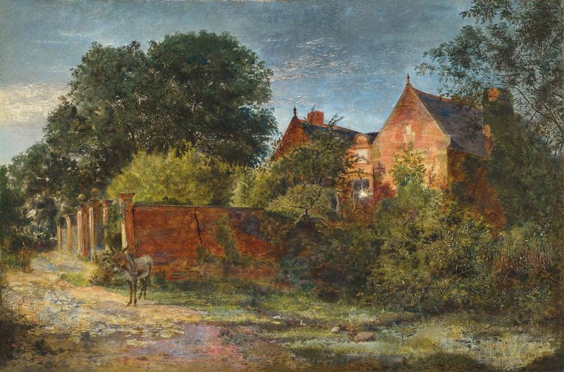Paisagem de Shotwick on the Dee por William Davis, óleo sobre tela