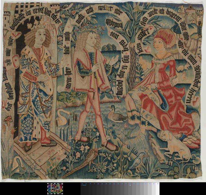 Tapeçaria representando David e Bate-Seba de um artista desconhecido