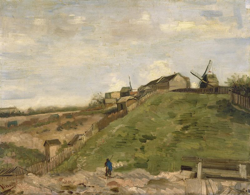 Paisaje de Montmartre con cantera, óleo sobre lienzo de Vincent van Gogh