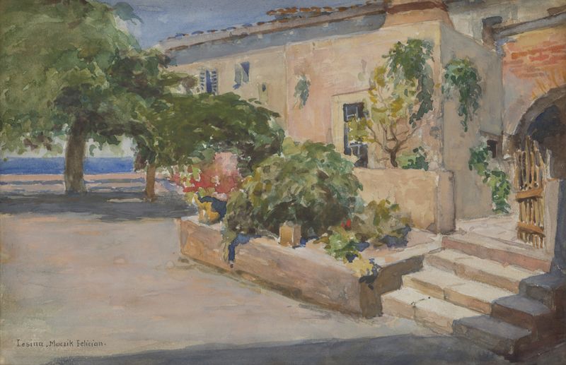 Grove by Felicián Moczik, expressionism, depicting a vibrant landscape