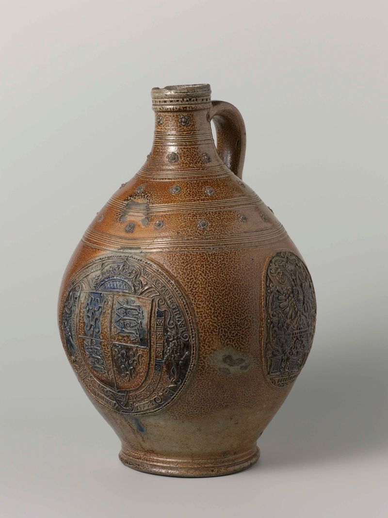 Bartmann jug with a bearded face, ceramic, unknown artist