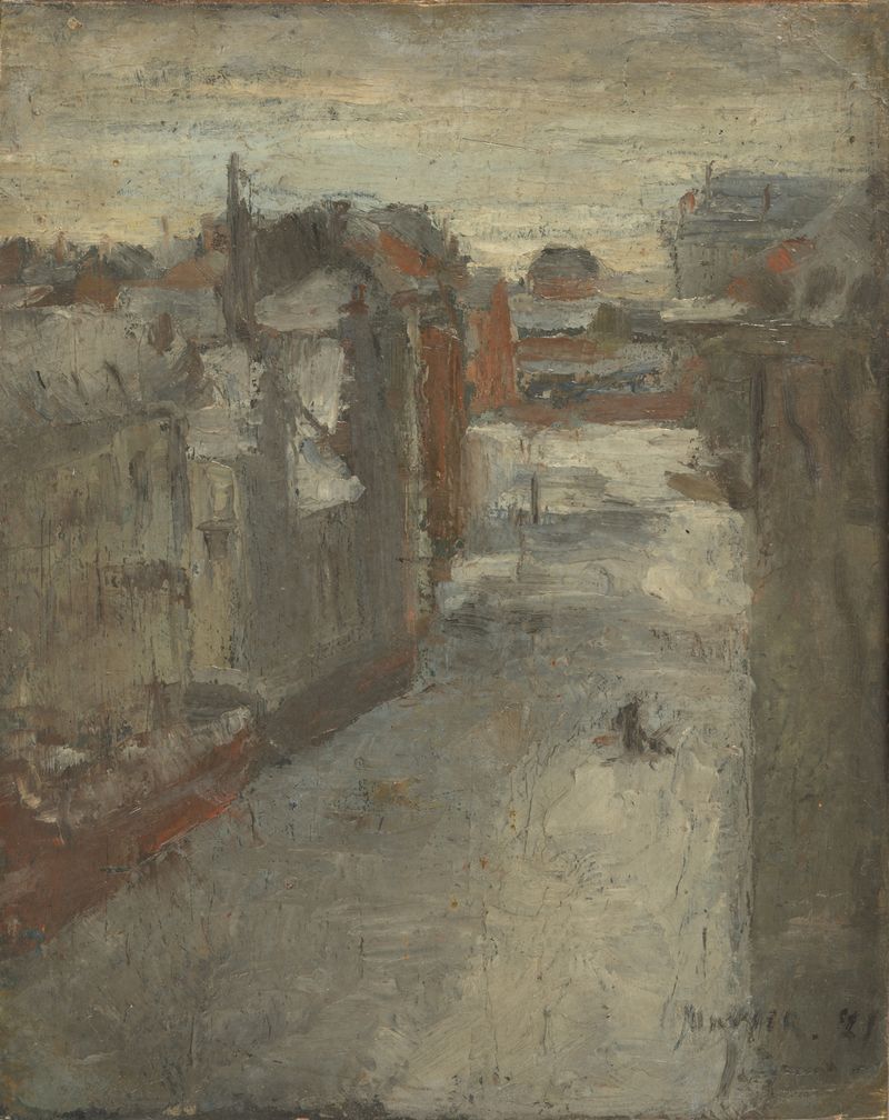 Paisagem de inverno com neve e árvores de James Ensor, Simbolismo