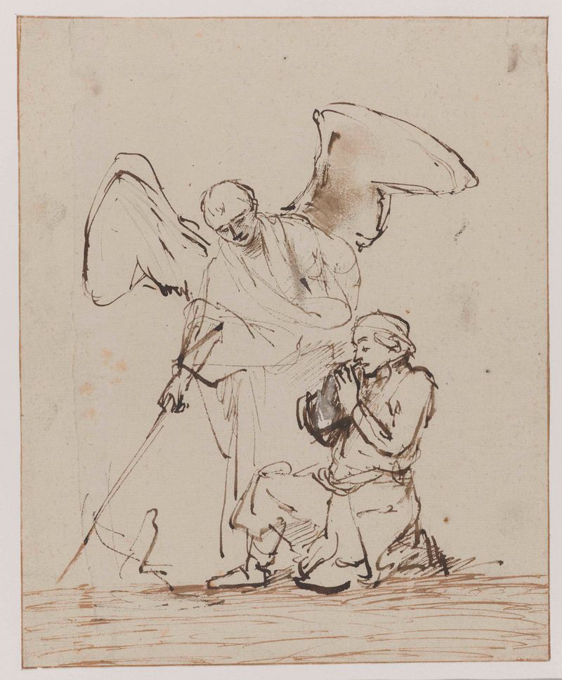 Tobias and the Angel with the Fish, oil on canvas by Willem Drost