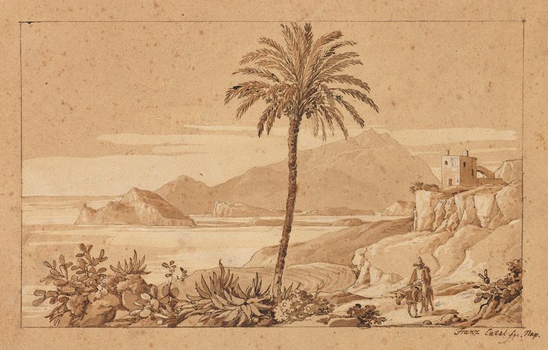 Landscape of Golf von Neapel by Franz Ludwig Catel, oil on canvas
