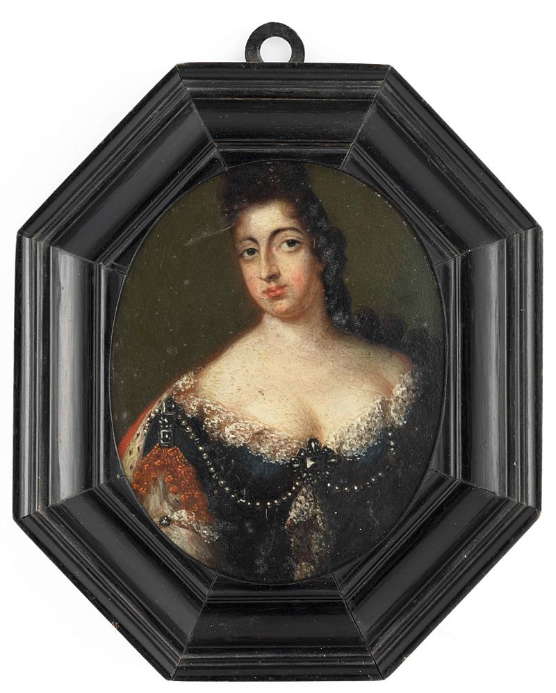 Retrato de Maria, Princesa de Orange, c. 1695, metal, artista desconhecido
