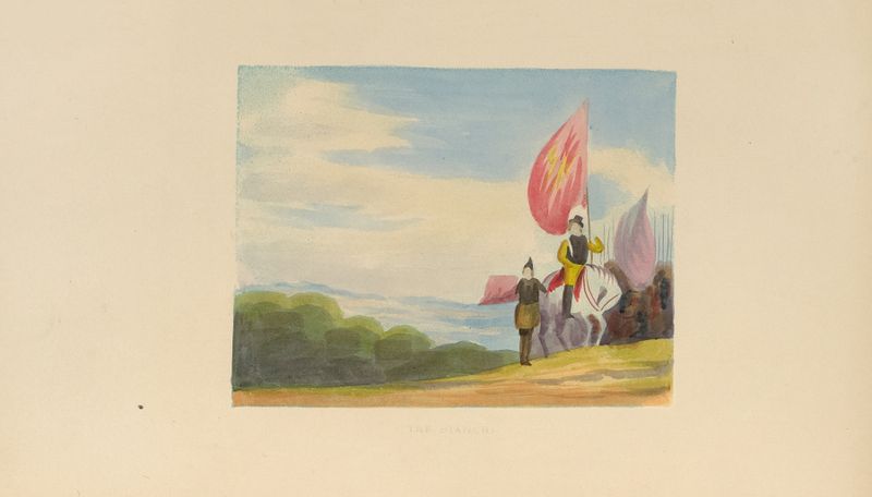Figurative work by Frank Howard, 1838, featuring light and shadow in a romantic style