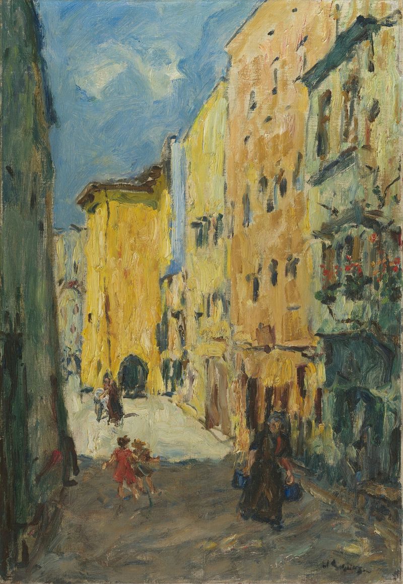 Paisagem com luz dourada de Hermann Schlittgen, 1920, meio desconhecido