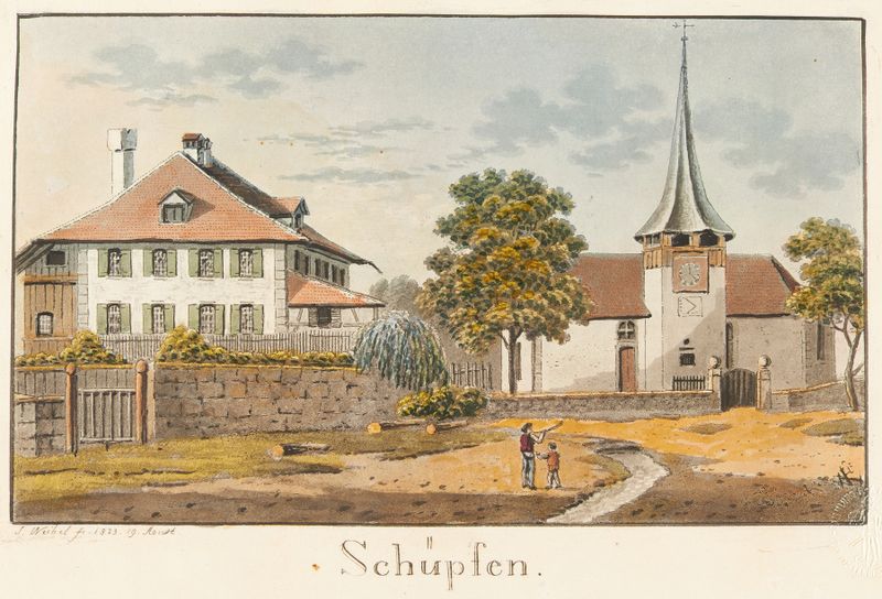 Paisaje de Jakob Samuel Weibel, medio desconocido, con suaves matices e interacción de luz.