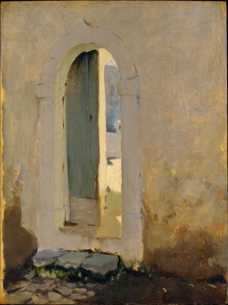 Porta aberta em Marrocos, óleo sobre tela de John Singer Sargent