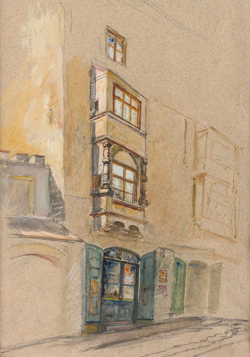Arquitetura de Patrizierhaus in Wien por Marie Egner, pintura a óleo