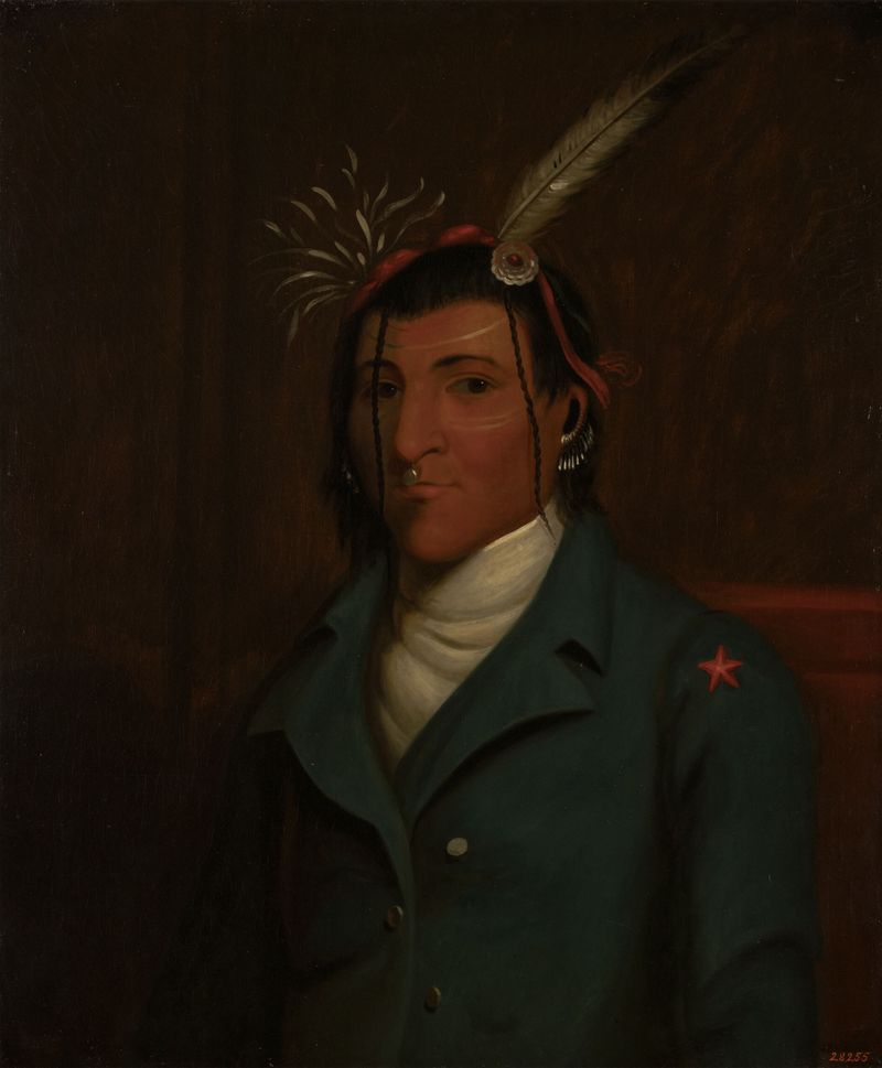 Portrait of Naa-gar-ness, a Chippewa delegate, oil on canvas by Henry Inman