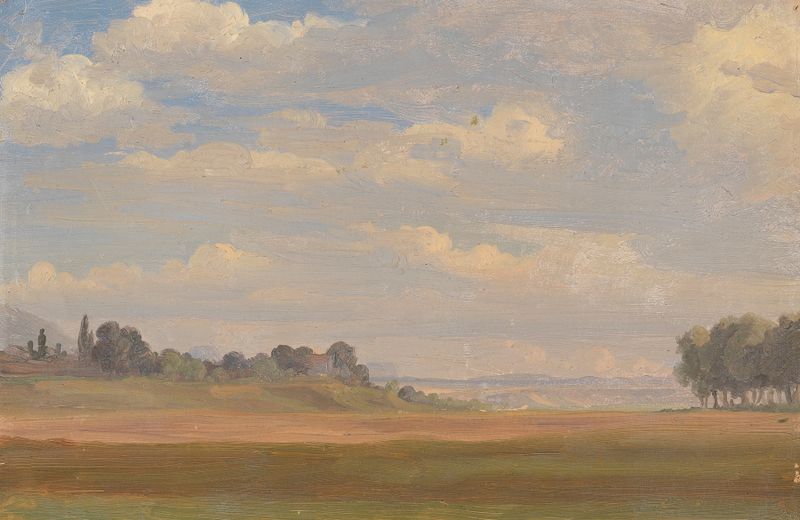 Landschaftsstudie by Gustav Friedrich Papperitz, depicting a landscape with earthy textures.