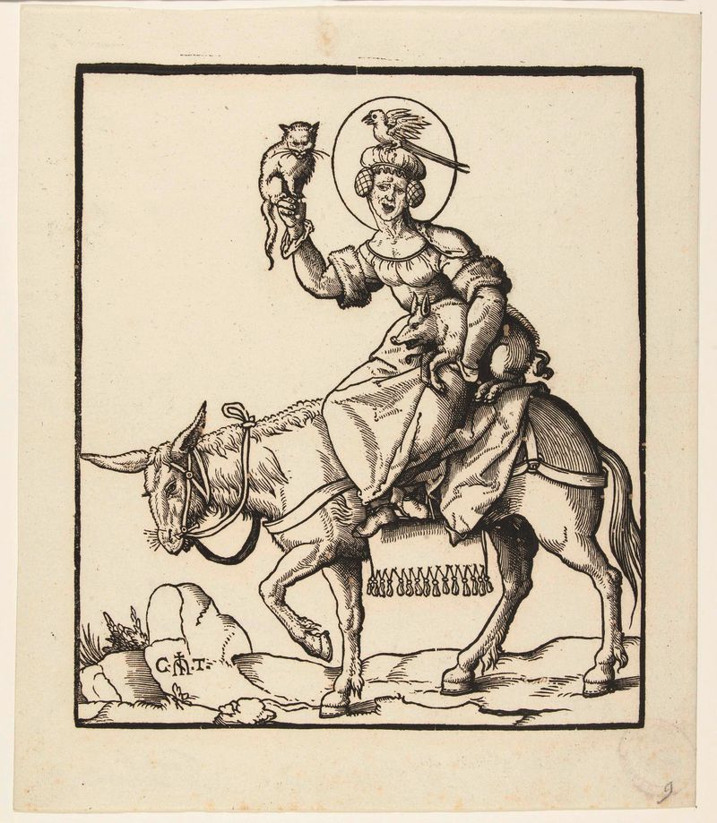 Retrato de una figura con luz y sombra intrincadas, papel de Cornelis Anthonisz