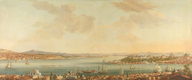 Rococo cityscape of Constantinople by Antoine van der Steen, c. 1770-1780