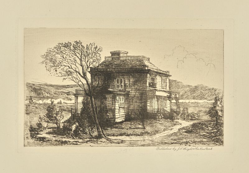 Side view of Joshua Hett Smith House, oil painting by William Henry Wallace