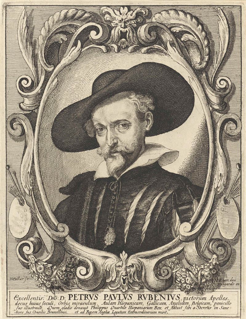 Portrait of Peter Paul Rubens, etching by Wenceslaus Hollar
