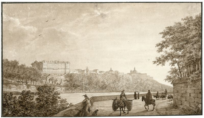 Baroque architecture of Het Koninklijke Paleis te Madrid by Otto Howen