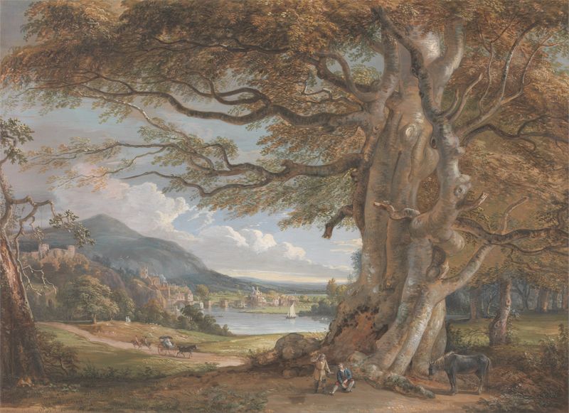 Paisaje de Bridgenorth, Shropshire de Paul Sandby, medio desconocido