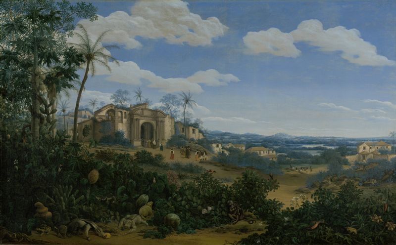 Landscape of Olinda, Brazil, oil painting by Frans Post