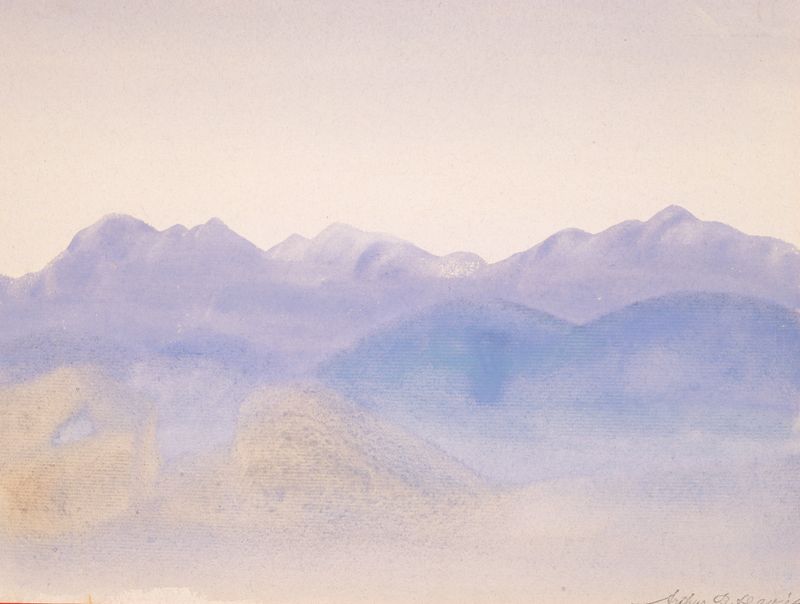 Figuras etéreas emergem da névoa em uma pintura a óleo de Arthur Bowen Davies