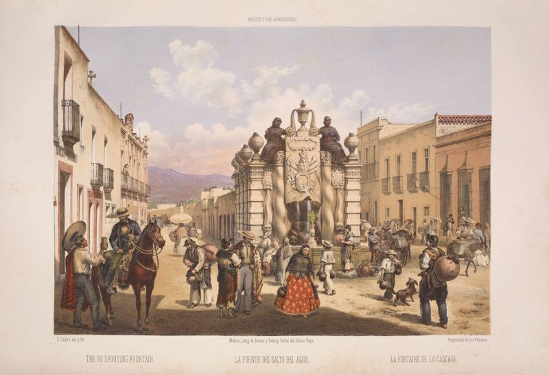 La fuente de agua, Romanticismo, de C. Castro