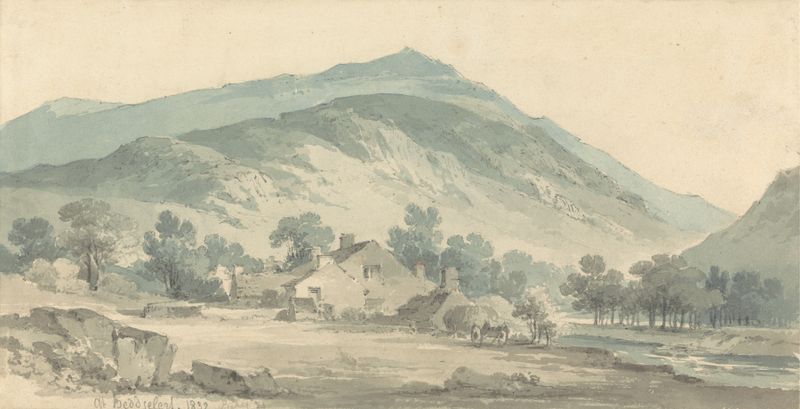 Landscape at Beddgelert, North Wales, watercolor on paper by Paul Sandby Munn
