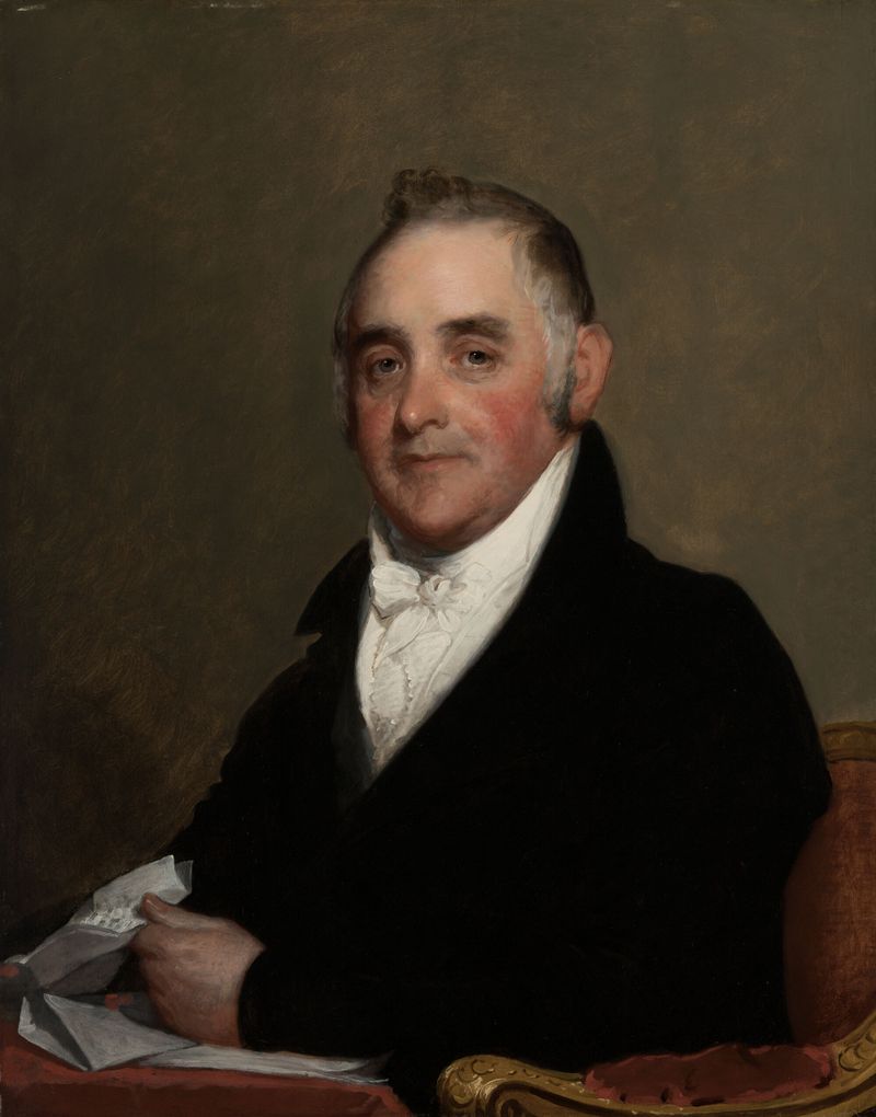Portrait of Col. Israel Thorndike, wood medium by Gilbert Stuart