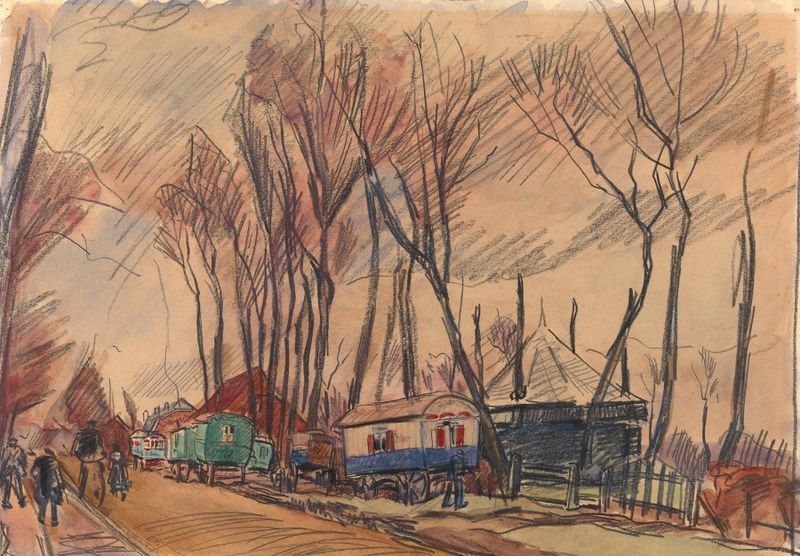Road in the Rain – Amersfoort by Rik Wouters, impressionism, landscape