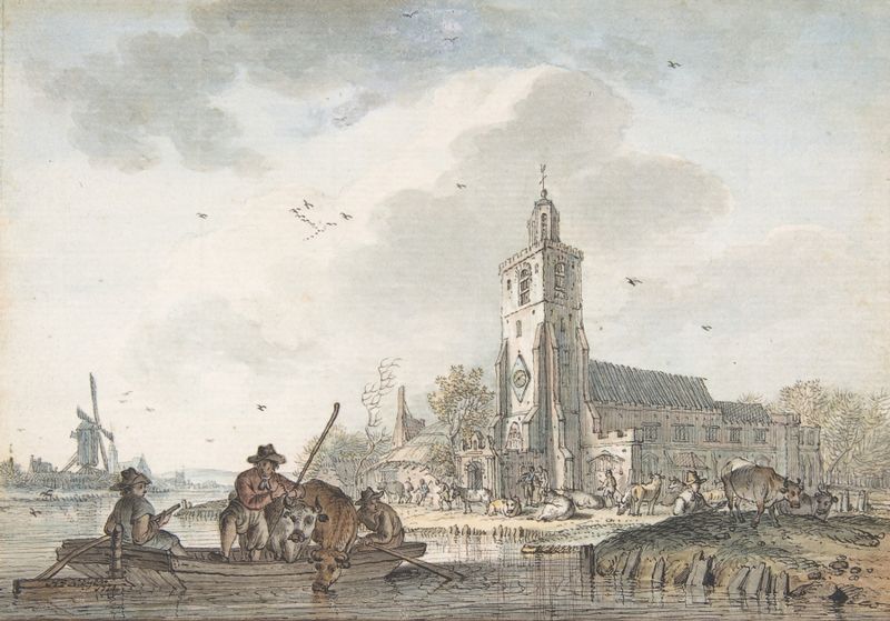 Paisagem que retrata o despertar da primavera por Hendrik Meijer, 1772