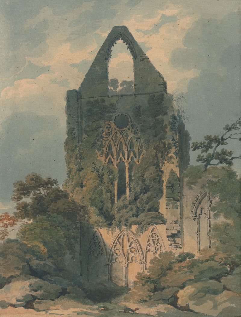 Tintern Abbey landscape by Joseph Clarendon Smith, medium unknown