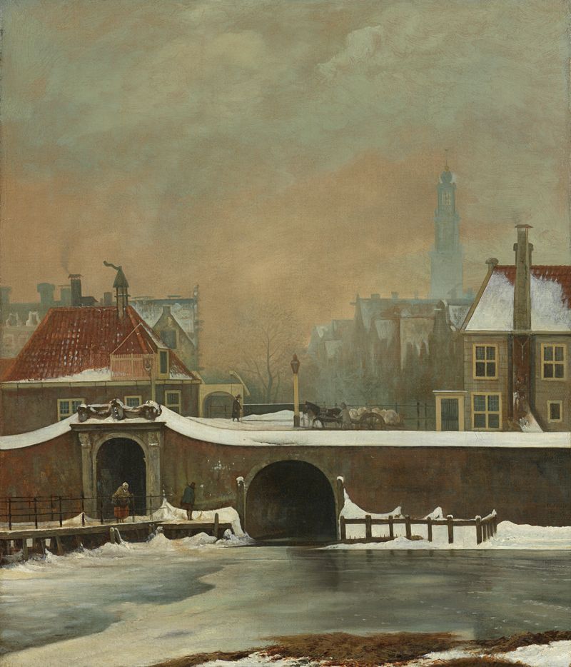 The Raampoortje em Amsterdã, óleo sobre tela de Wouter Johannes van Troostwijk