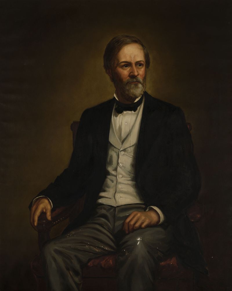 Portrait of John Sherman, oil on canvas by Carl Peter Teigen