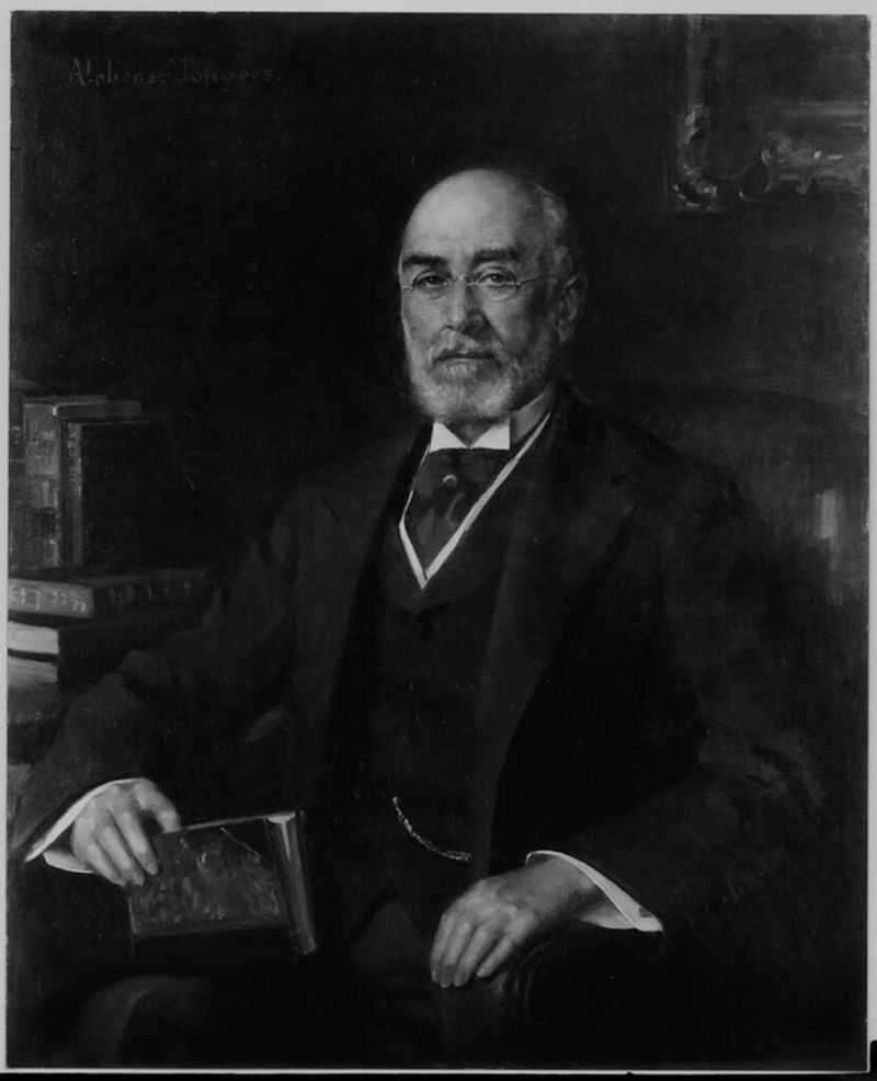 Retrato de Isidor Straus, óleo sobre tela de Alphonse Jongers