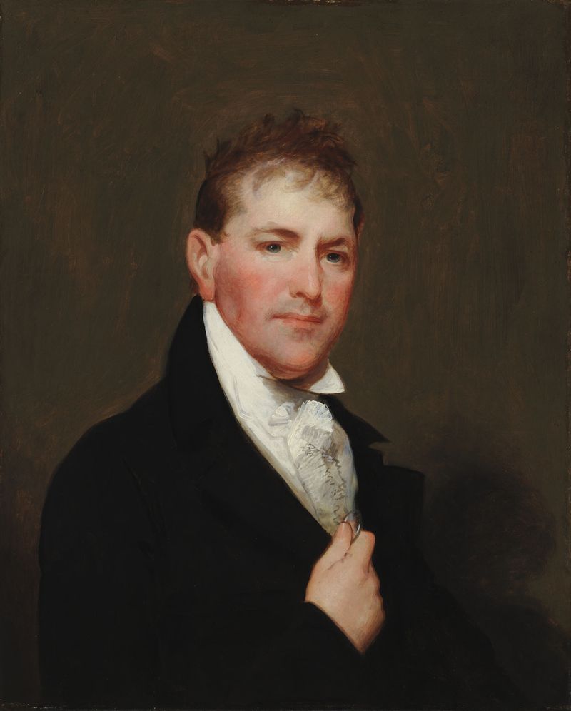 Retrato de Thomas Coffin Amory I, óleo sobre panel de Gilbert Stuart