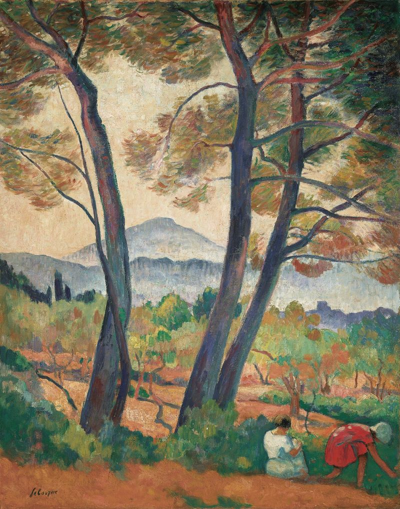 Oil painting by Henri Lebasque depicting Sanary with sea and golden light.