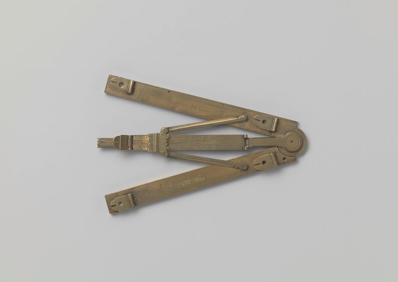 Naturaleza muerta de un hoekmeter, un dispositivo de medición de ángulos, de un artista desconocido, 1582
