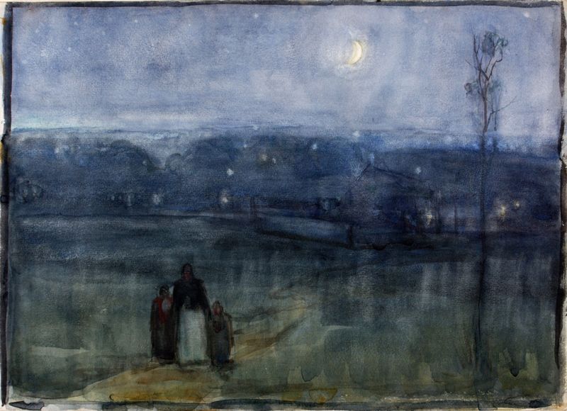 Landscape of Kansas City, Kansas by Henry Ossawa Tanner, oil on canvas